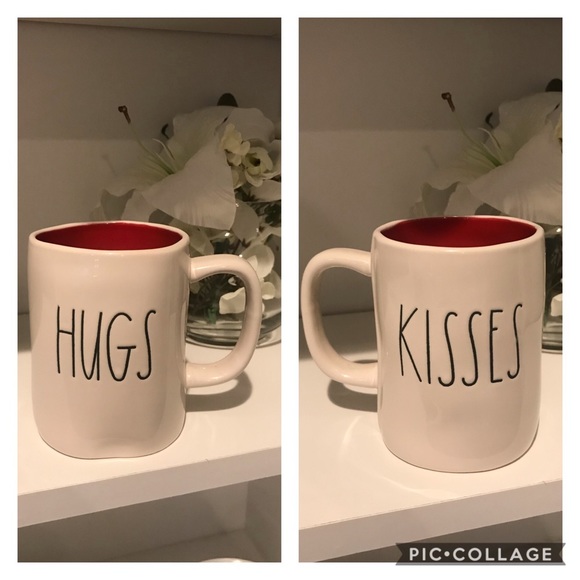 Rae Dunn HUGS KISSES mug - Picture 1 of 3